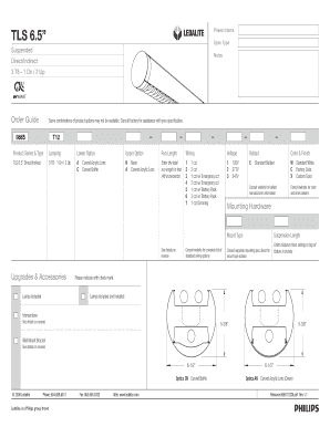 TLS 6.5" Lighting Specification Form