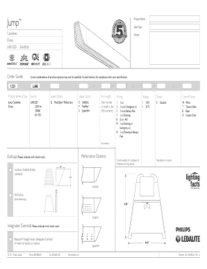 Jump Cantilever LAB LED Order Guide