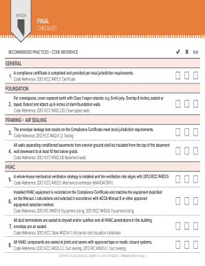 2012 IECC Nevada Compliance Checklist