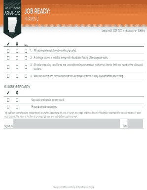 2009 IECC Framing Checklist for Builders