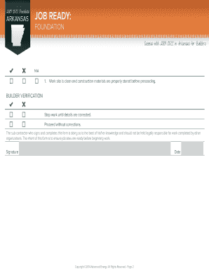2009 IECC Foundation Checklist for Builders
