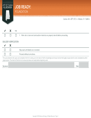 2009 IECC Foundation Checklist for Builders
