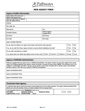 Agency Profile Form
