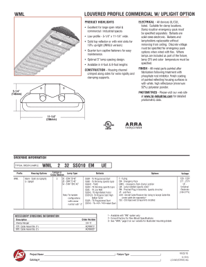 WML Louvered Profile Commercial Lighting Order Form