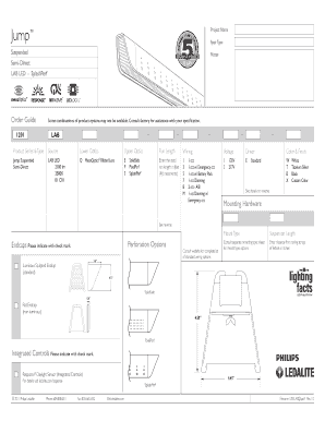 Jump Suspended LAB LED Order Guide