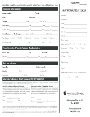 Apple Financial Services Lease Application
