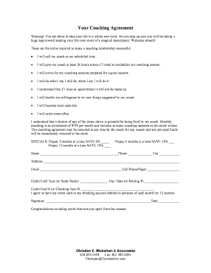Coaching Service Agreement