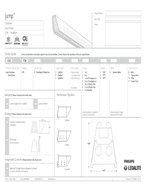 Jump Cantilever Lighting Order Guide