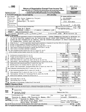 Form 990 2014