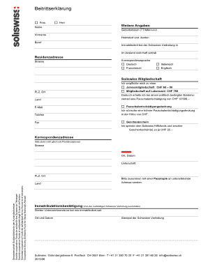 Beitrittserklärung