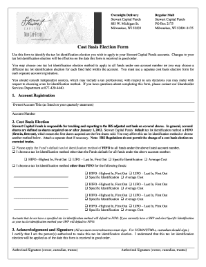 Cost Basis Election Form
