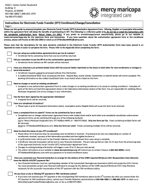 Electronic Funds Transfer Authorization Agreement