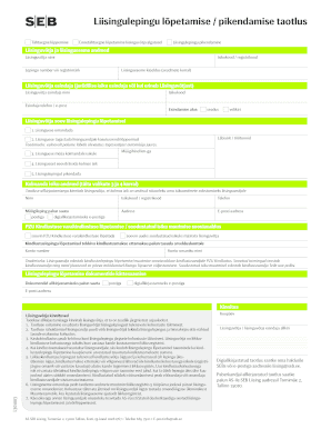 Lease Termination/Extension Application