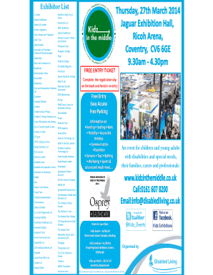 Exhibitor List and Registration Form