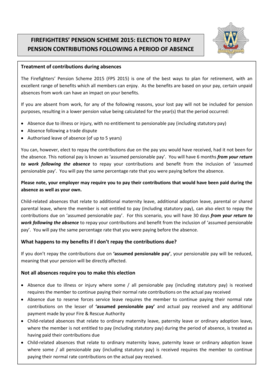 Firefighters' Pension Scheme 2015 Election Form