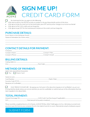 Credit Card Payment Form