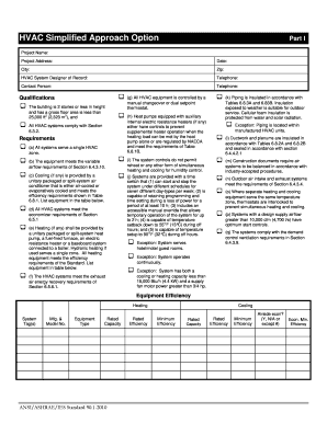 HVAC Simplified Approach Option Part I