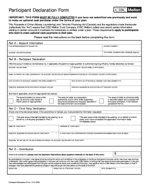 Participant Declaration Form