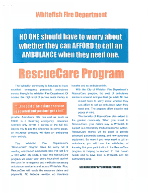 RescueCare Ambulance Service Membership Agreement