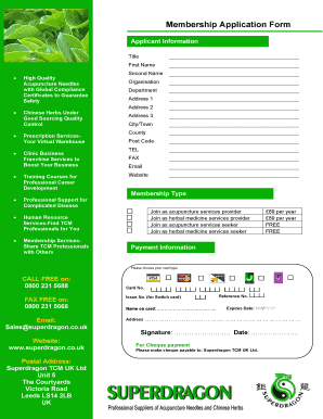 Membership Application Form