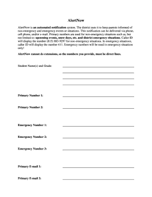 AlertNow Notification Form