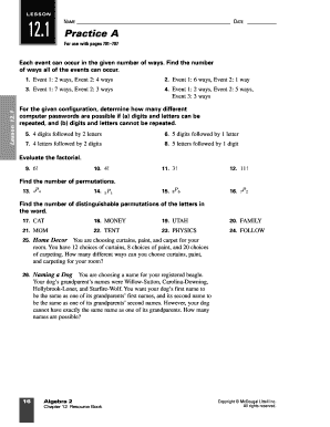 Math Lesson Worksheet