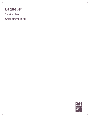 Bacstel-IP Service User Amendment Form