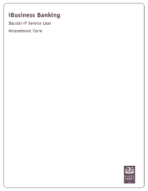 Bacstel-IP Service User Amendment Form