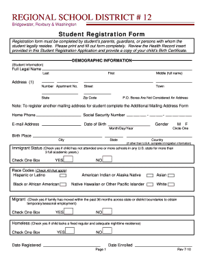 Student Registration Form
