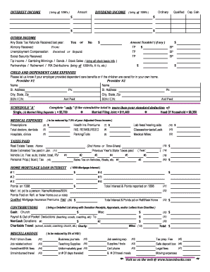 US Federal Tax Return Form