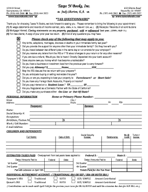 Tax Questionnaire