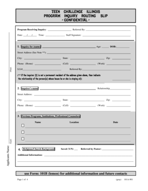 Program Inquiry Form