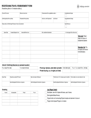 Swedish Travel Reimbursement Form