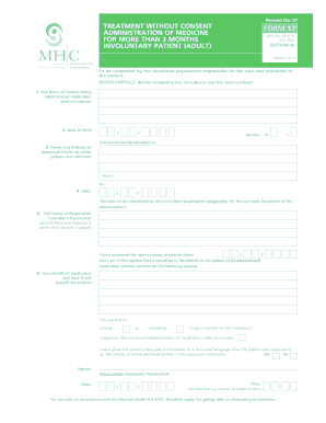 Treatment Without Consent Form 17