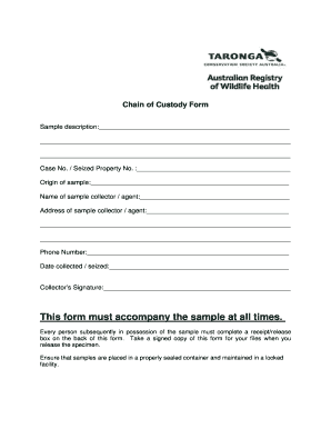 Chain of Custody Form