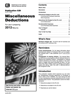 IRS Publication 529 (2012)