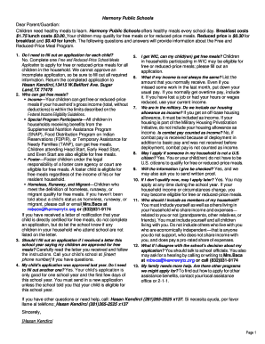 Free and Reduced-Price School Meals Application