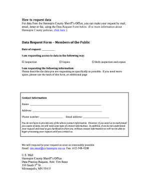 Hennepin County Data Request Form