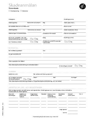 Personal Injury Claim Form