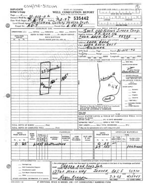 California Well Completion Report