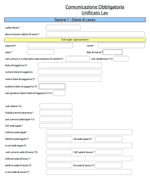Comunicazione Obbligatoria Unificato Lav