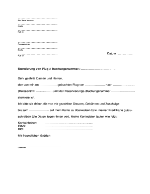 Flugstornierung