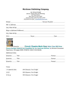 Workman Publishing Order Form