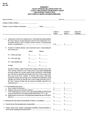 Child Support Computation Worksheet