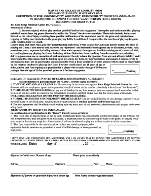 Contractor release of liability form template - WAIVER AND RELEASE OF LIABILITY FORM - nwtkicksca