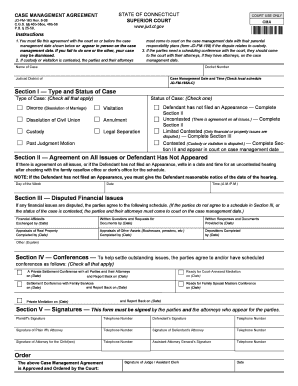 Connecticut Case Management Agreement