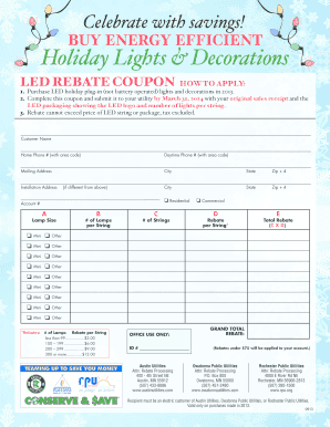 LED Holiday Lights Rebate Coupon