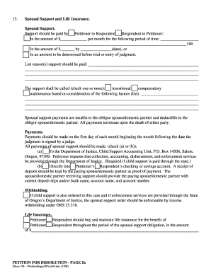 Spousal Support and Life Insurance Agreement