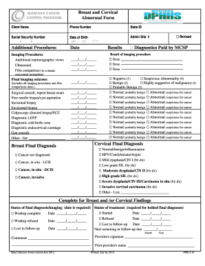 Breast and Cervical Abnormal Form