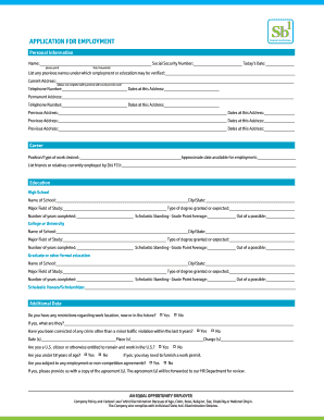 Employment Application Form